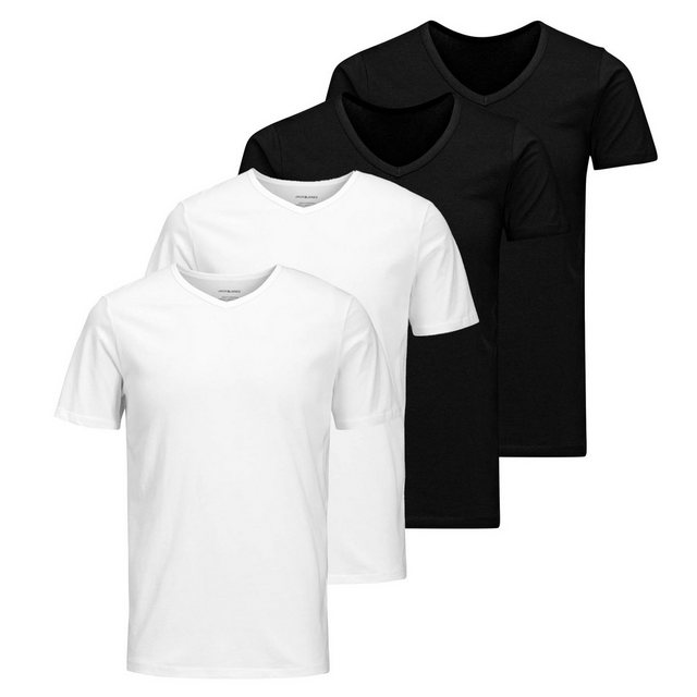 Jack & Jones T-Shirt Herren T-Shirt, 4er Pack - JACBASIC CREW NECK TEE, (Pa günstig online kaufen