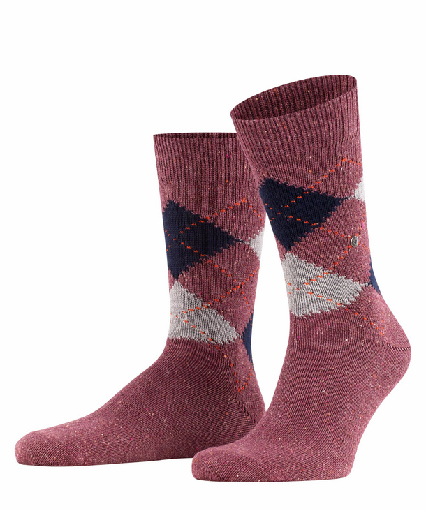 Burlington Raw Argyle Herren Socken, 40-46, Rot, Baumwolle, 21924-818602 günstig online kaufen