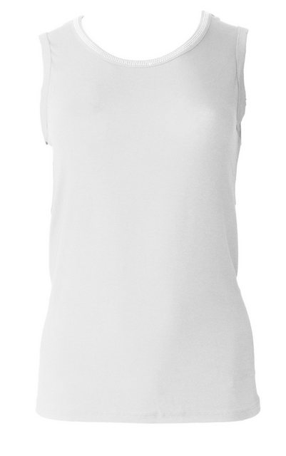 Passioni Tanktop Basic Top mit Glitzerrand und Rundhalsausschnitt günstig online kaufen