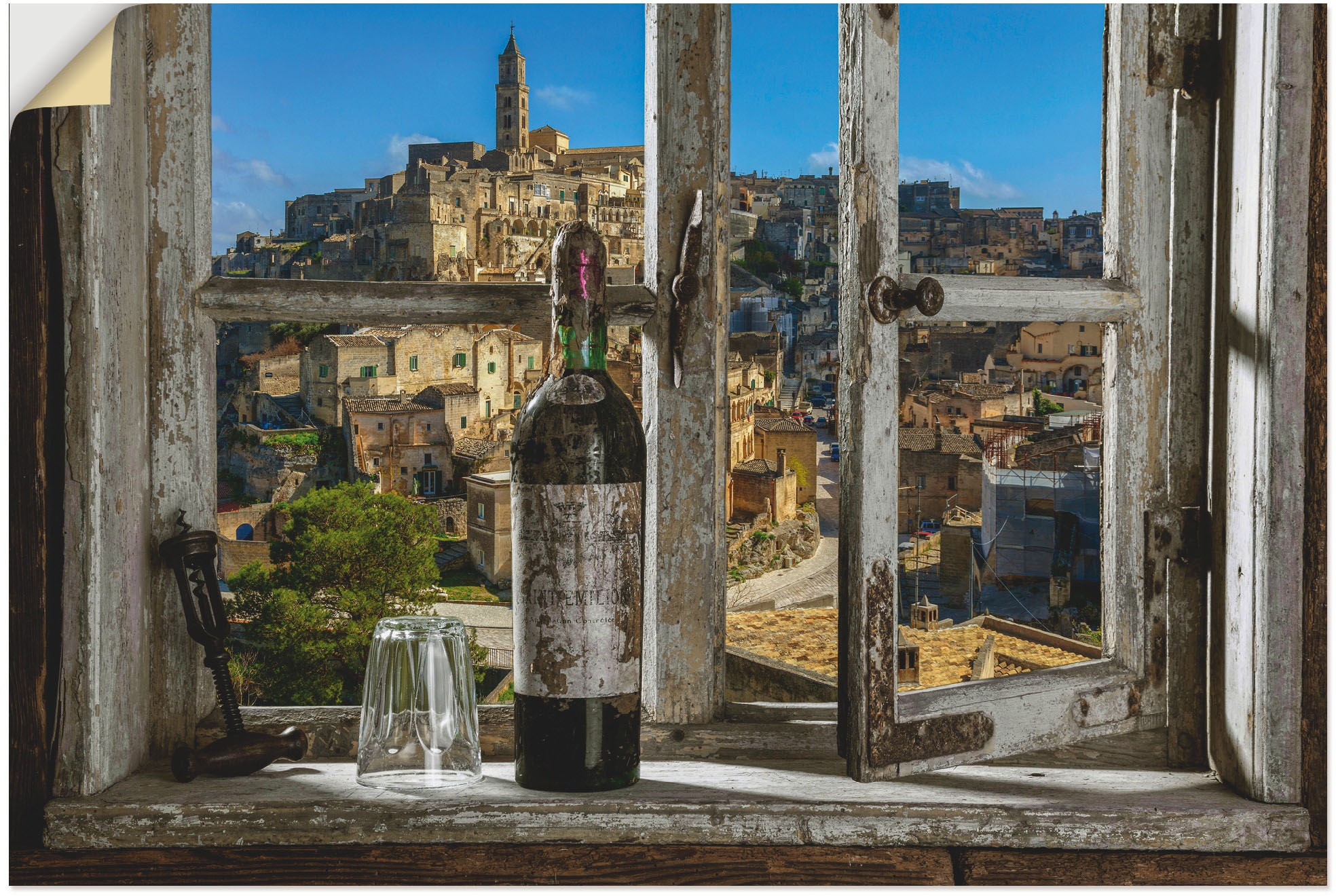 Artland Wandbild "Blick aus dem Fenster Matera, Italien", Fenster & Türen, günstig online kaufen