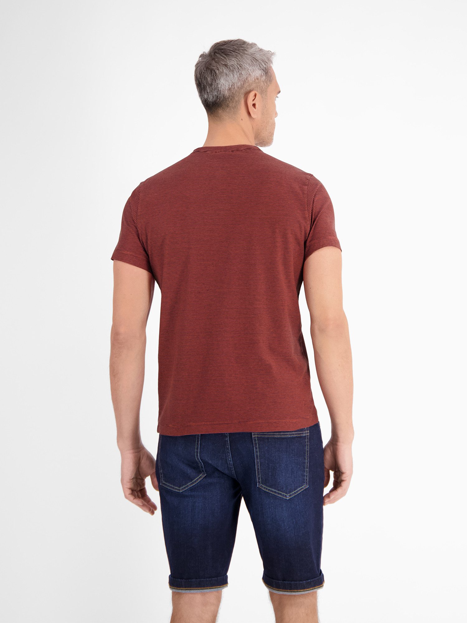 LERROS Henleyshirt "LERROS Herren Serafino-Shirt, gestreift" günstig online kaufen