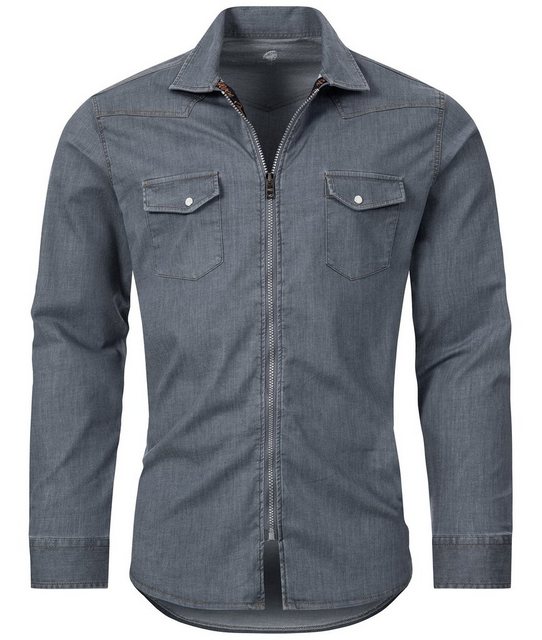 Rock Creek Jeanshemd Herren Jeanshemd Blau H-220 günstig online kaufen