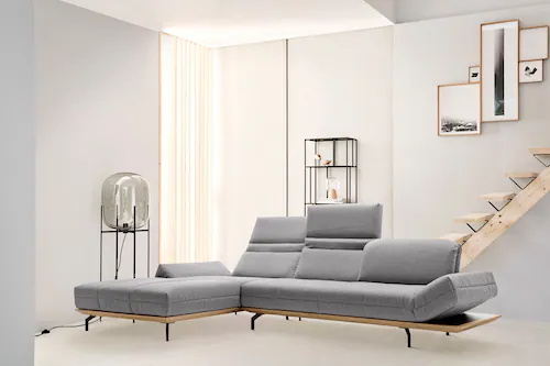 hülsta sofa Ecksofa "hs.420", in 2 Qualitäten, Holzrahmen in Eiche Natur od günstig online kaufen