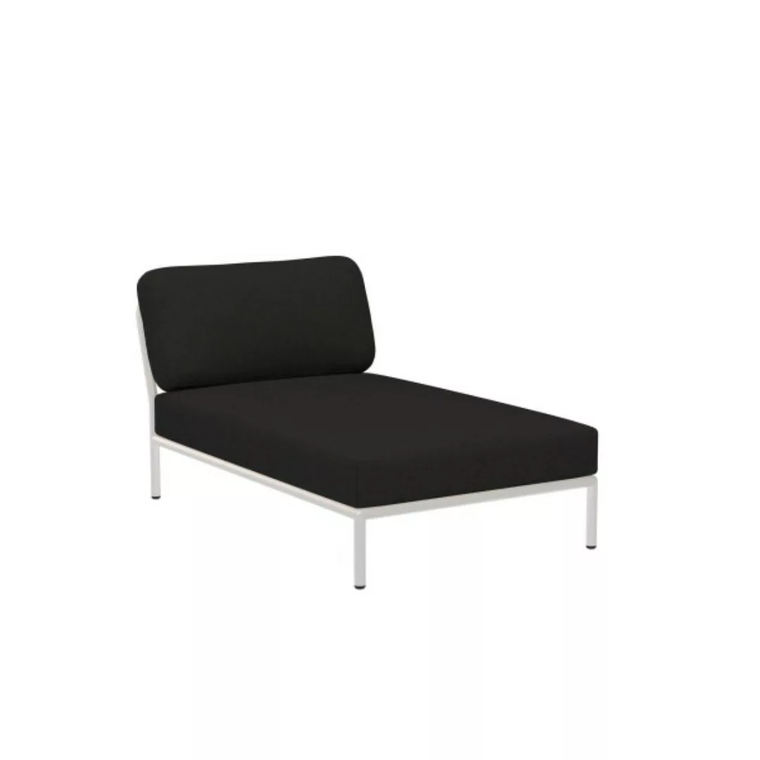 LEVEL Outdoor Chaiselong Lounge-Modul 4 Kohle Weiß günstig online kaufen