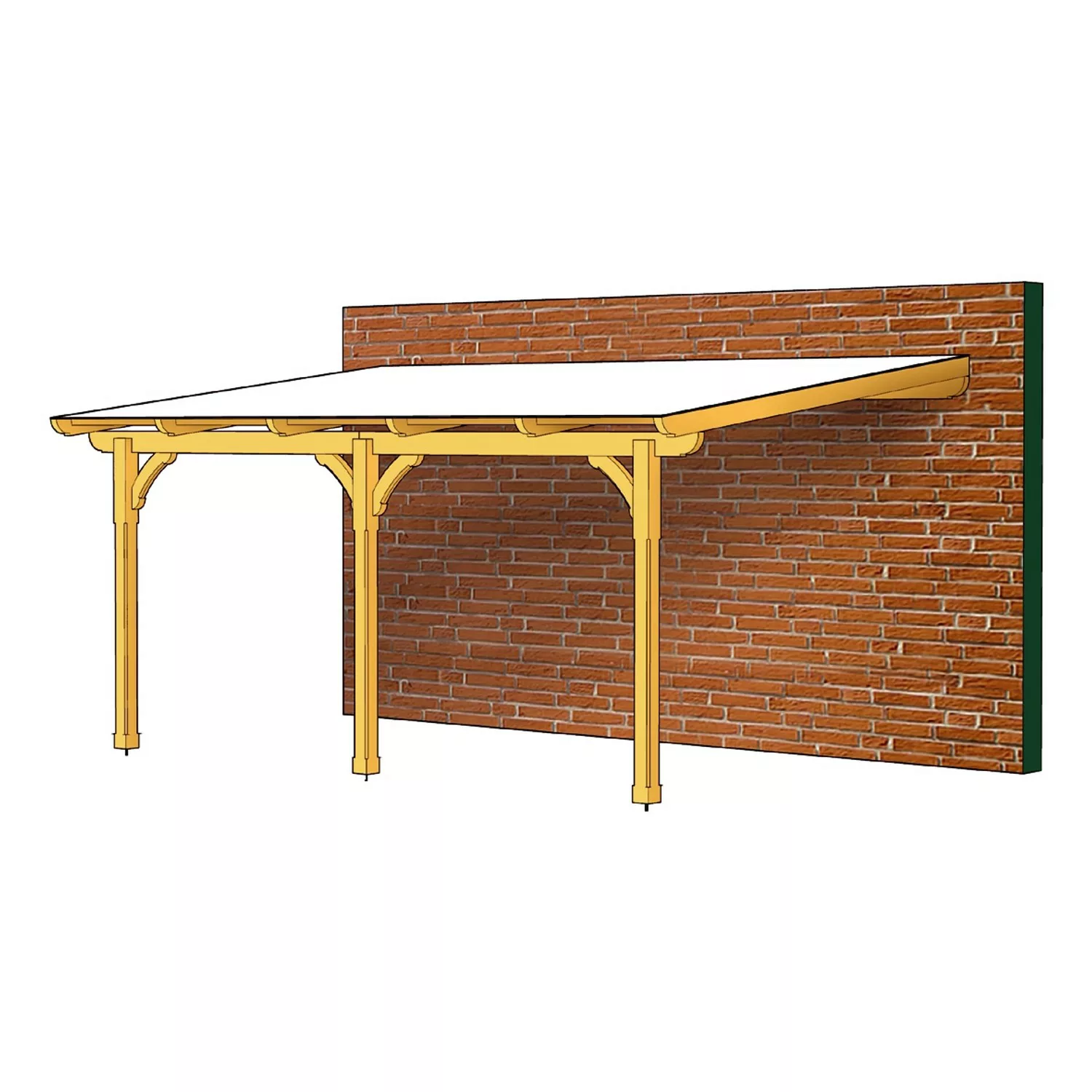 Skan Holz Terrassenüberdachung Rimini 541 cm x 350 cm günstig online kaufen