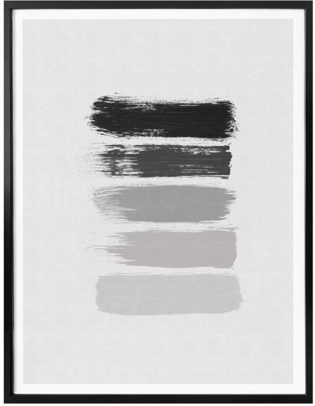 Wall-Art Poster "50 Shades of Grey Schwarz Grau", Grafik, (1 St.) günstig online kaufen