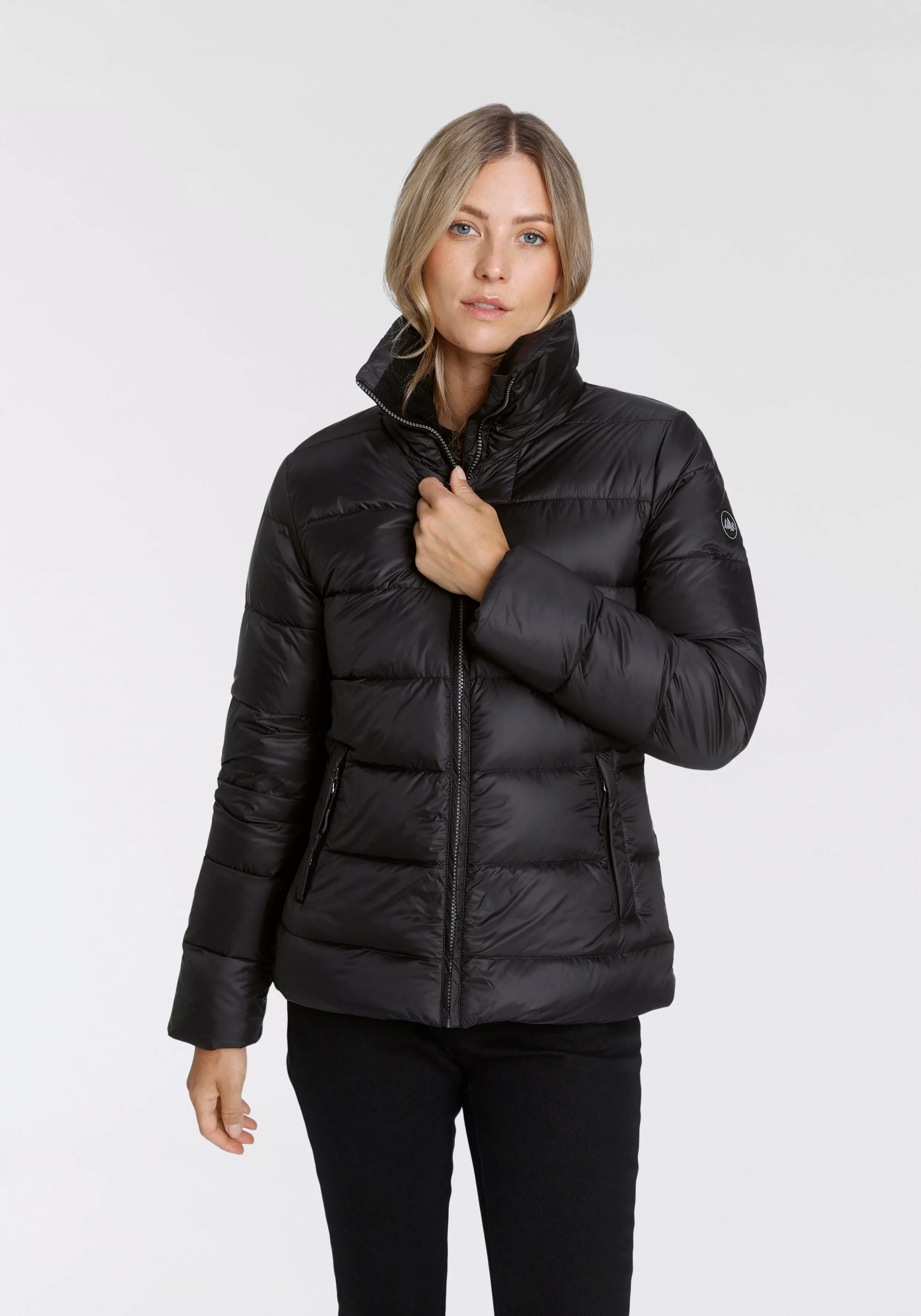 Polarino Daunenjacke, ohne Kapuze, für den Winter, aus leichtem Webmaterial günstig online kaufen