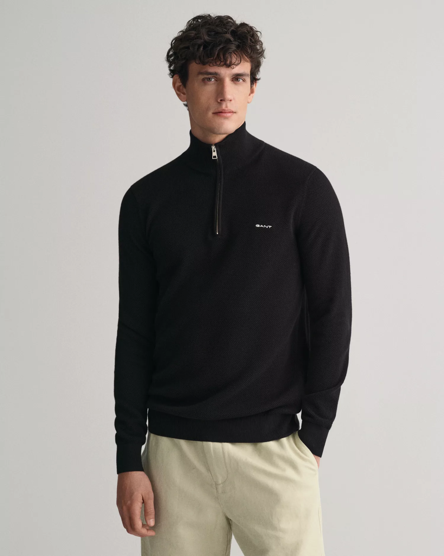 Gant Troyer "COTTON PIQUE HALF ZIP", mit Piqué-Struktur günstig online kaufen