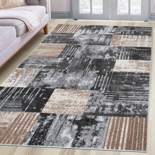 OTTO home Teppich »Lunari, Vintage-Karo Design«, rechteckig, 9 mm Höhe, mod günstig online kaufen