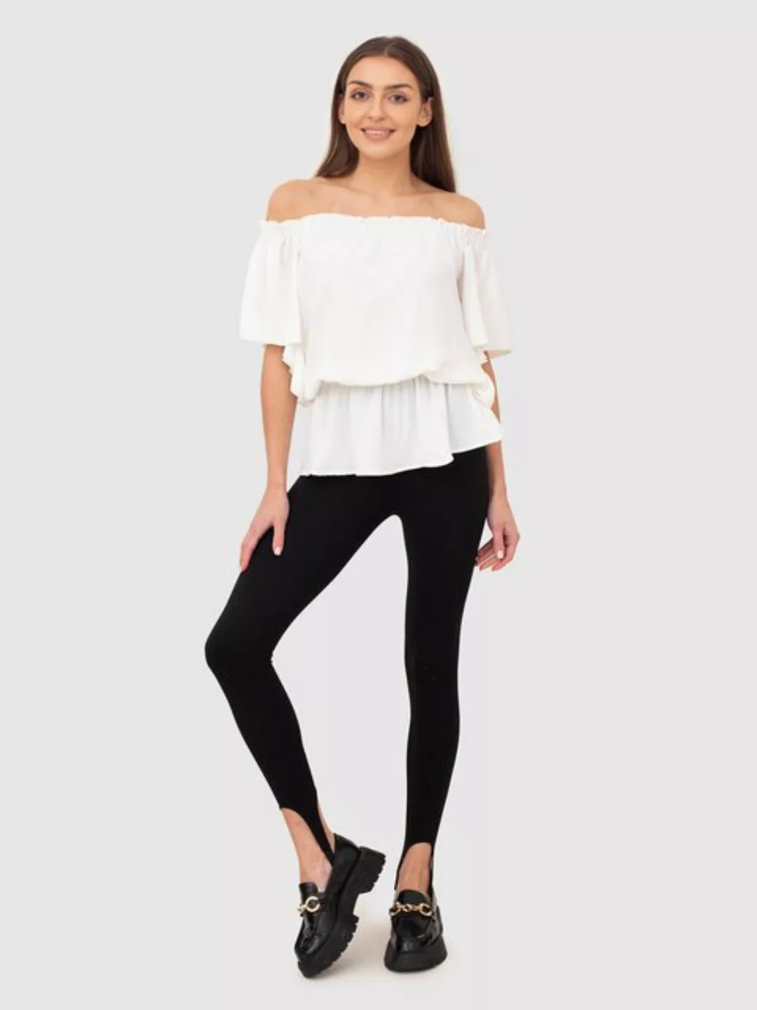 AX Paris Blusentop Bluse mit offenen Schultern in Weiß günstig online kaufen