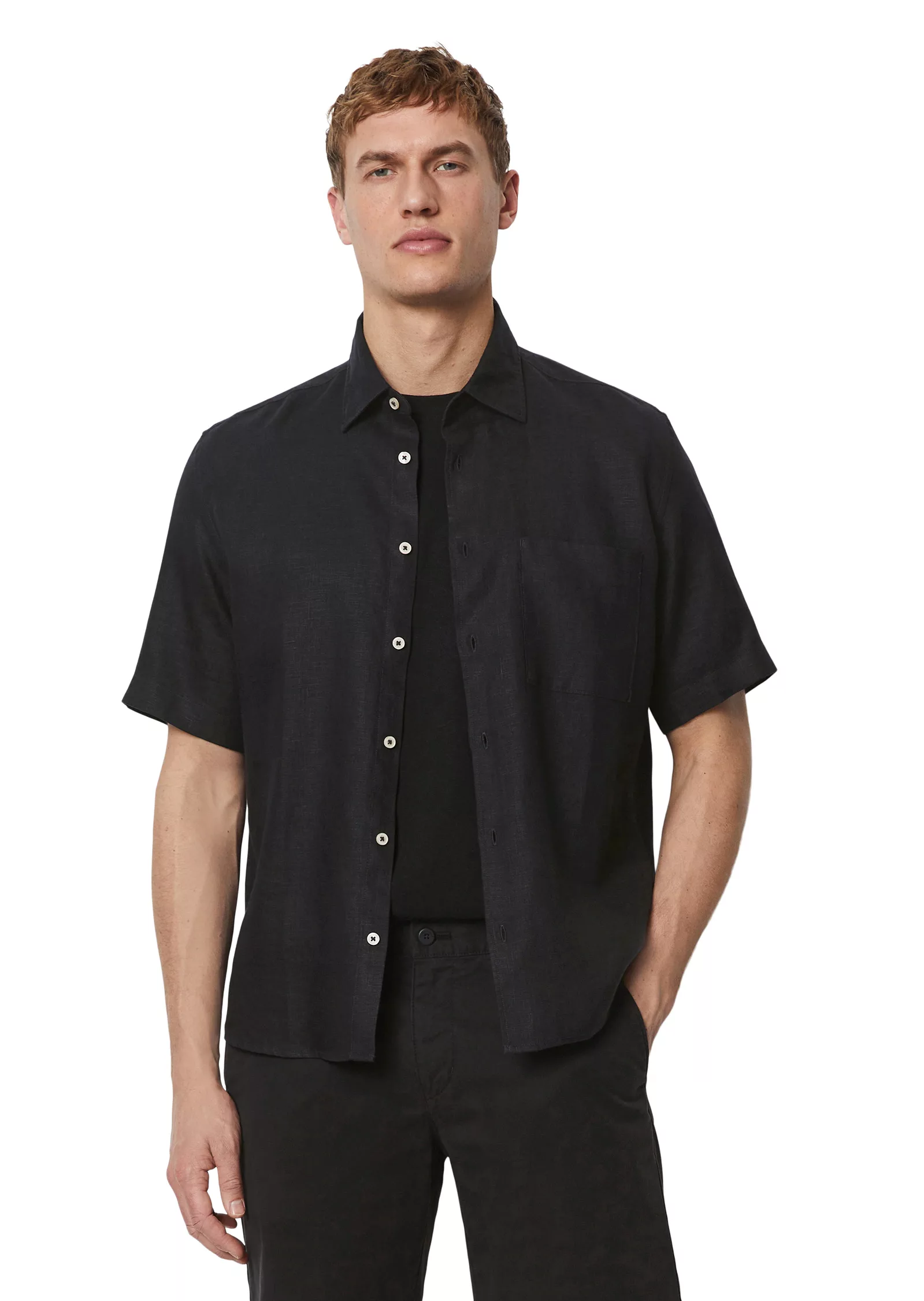 Marc O'Polo Leinenhemd mit aufgesetzter Brusttasche günstig online kaufen