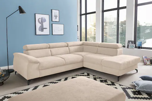 COTTA Ecksofa »Komaris L-Form«, mit Kopfteilverstellung, wahlweise mit Bett günstig online kaufen