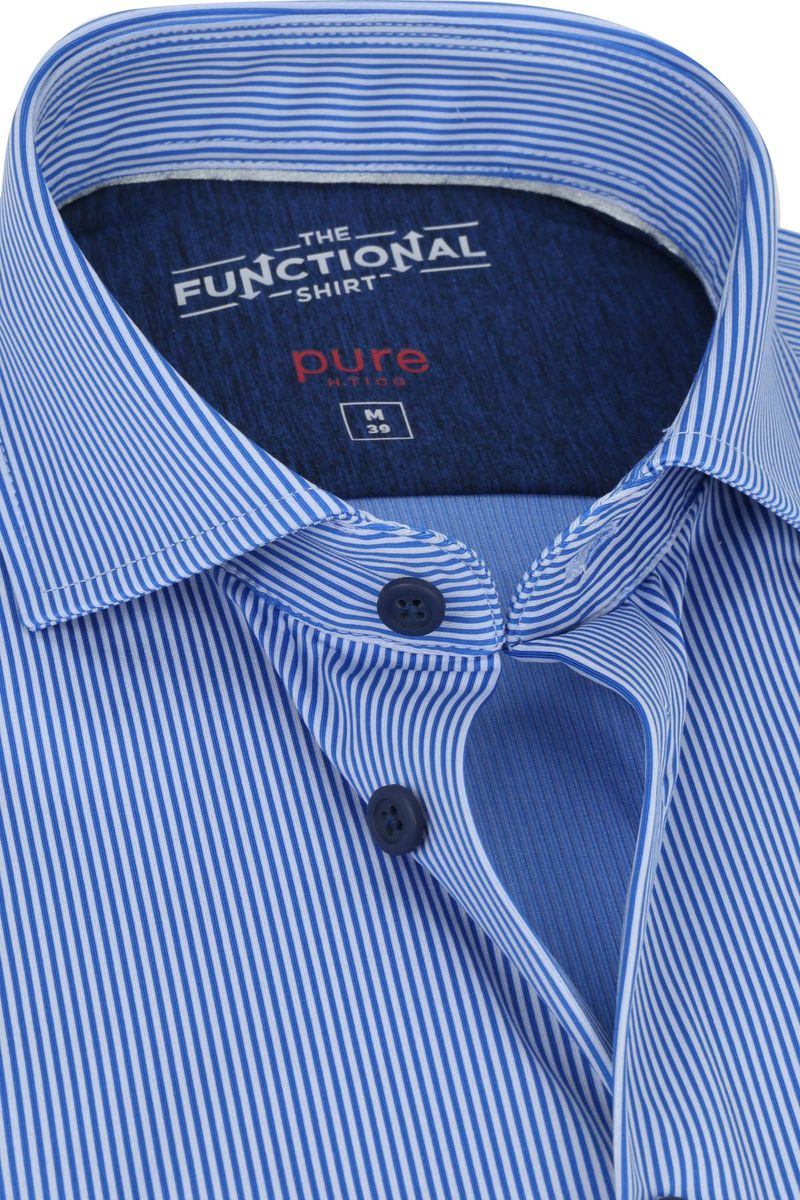 Pure Functional Shirt Streifen Navy - Größe 42 günstig online kaufen