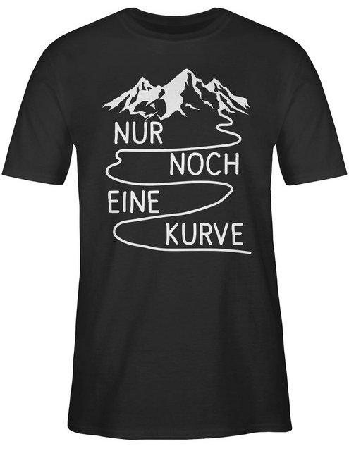 Shirtracer T-Shirt Nur noch eine Kurve Wandern günstig online kaufen