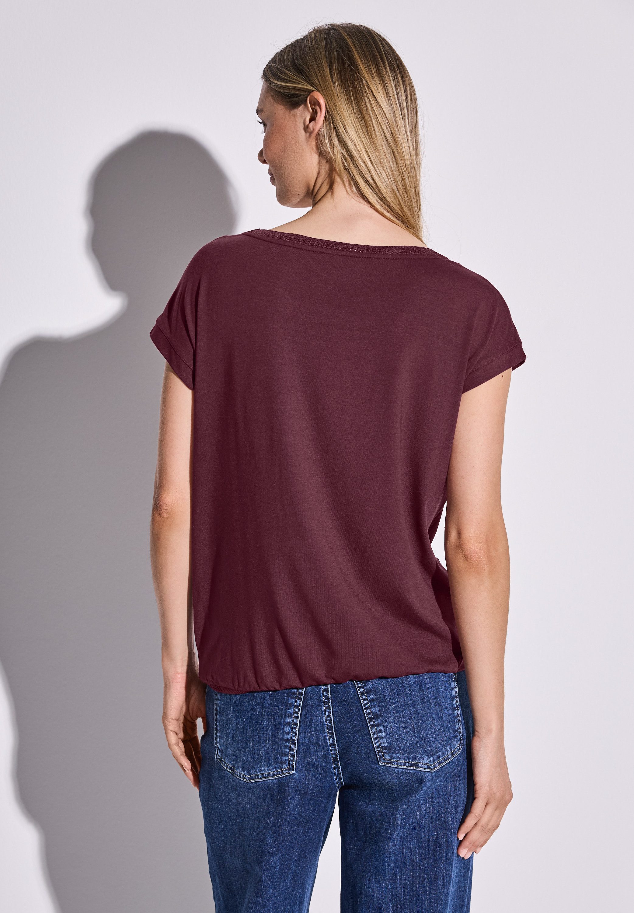 STREET ONE T-Shirt mit U-Boot-Ausschnitt günstig online kaufen