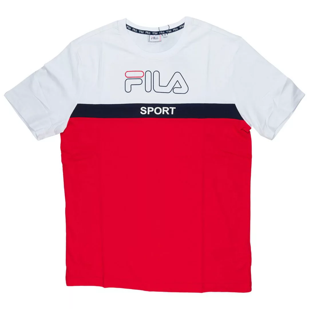Fila Lars Kurzärmeliges T-shirt S True Red / Bright White / Black Iris günstig online kaufen
