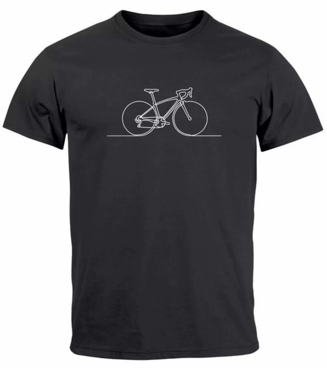 Neverless Print-Shirt Herren T-Shirt Fahrrad Radfahrer Aufdruck Printshirt günstig online kaufen