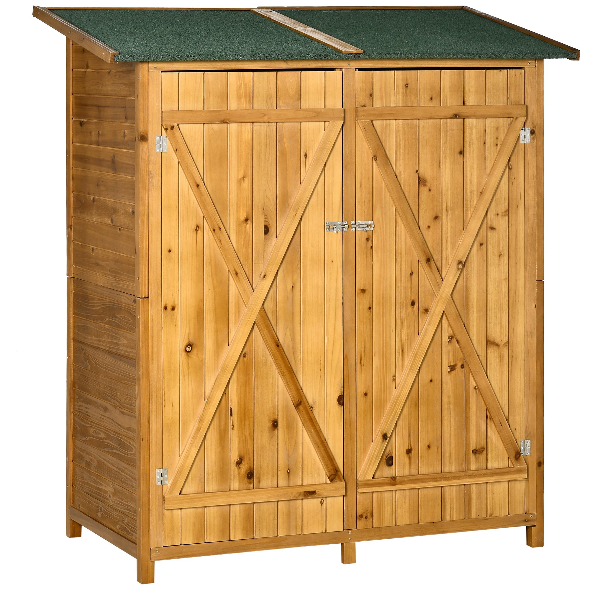 Outsunny Gartenschrank Geräteschuppen mit 2 Tür Geräteschrank mit Asphaltda günstig online kaufen