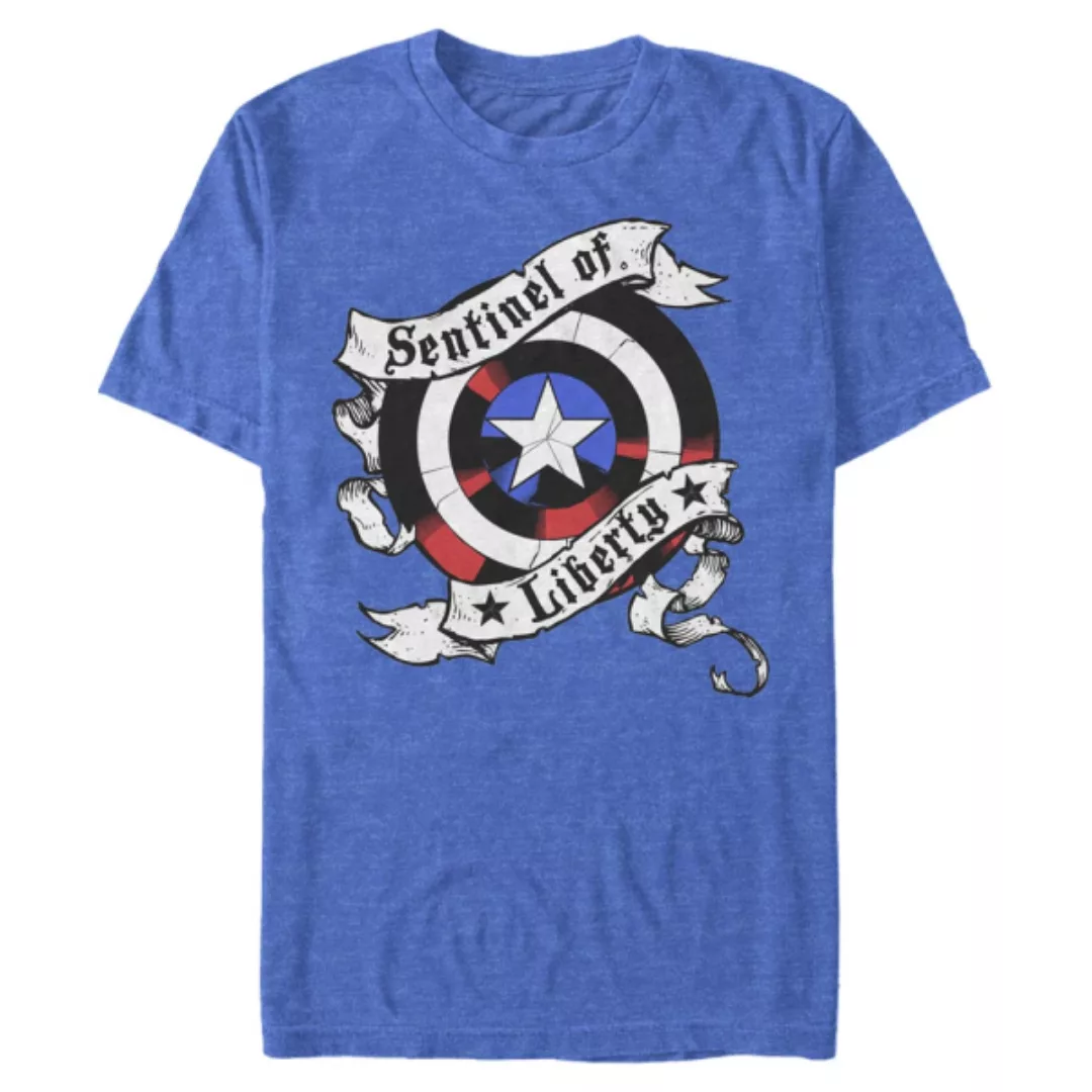 Marvel - Avengers - Captain America Sentinel Shield - Männer T-Shirt günstig online kaufen