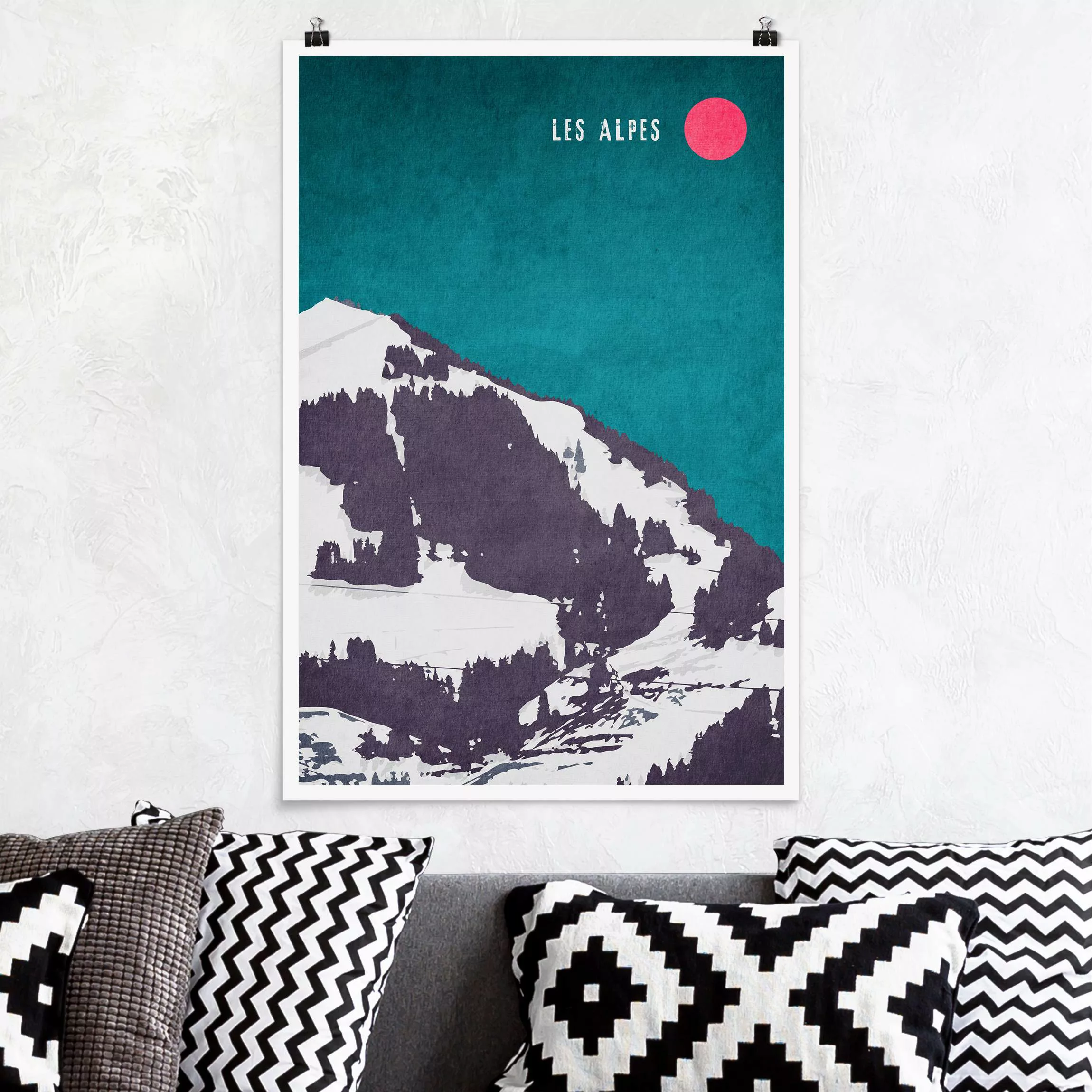 Poster Alpen Retro günstig online kaufen