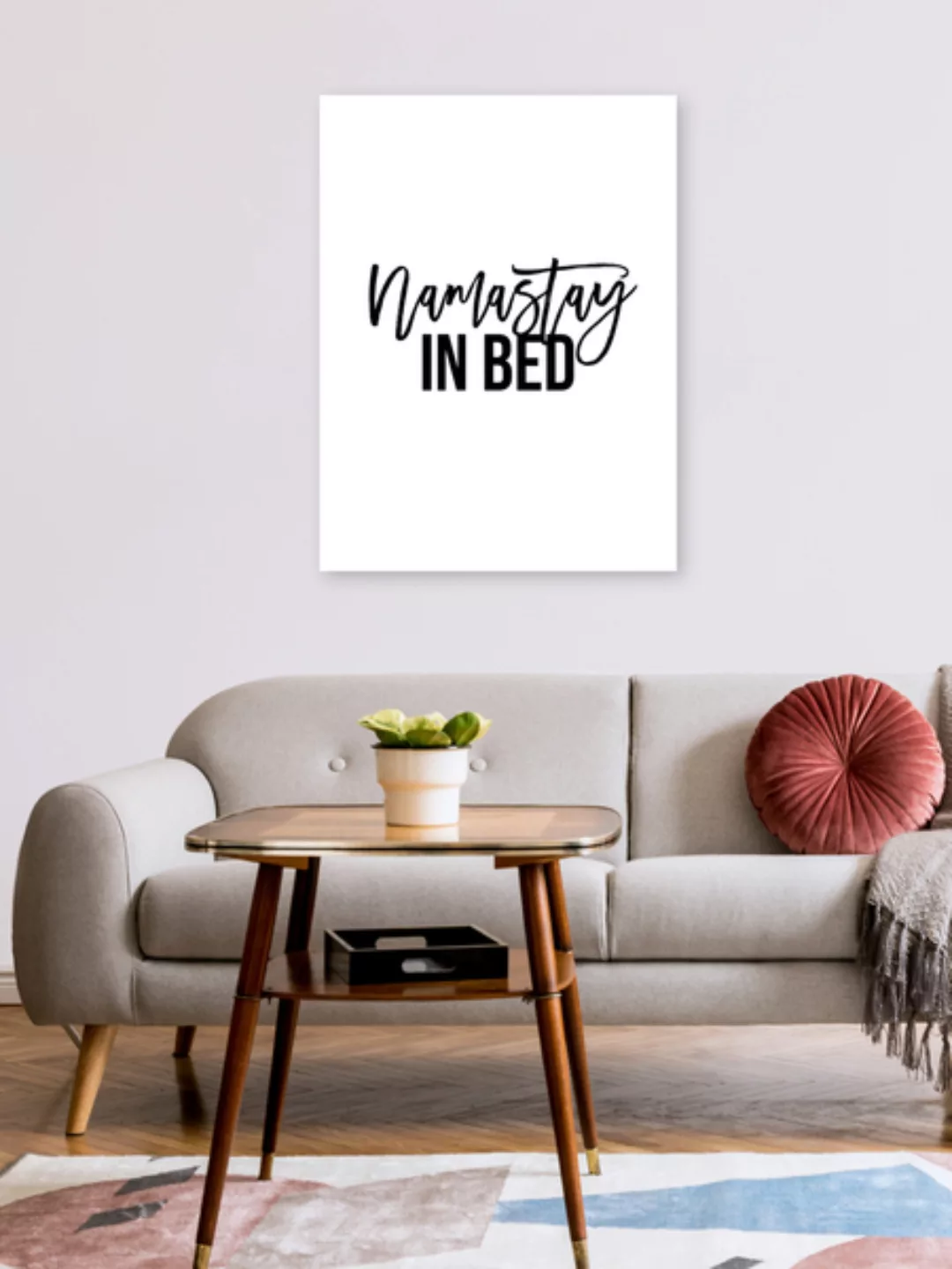 Poster / Leinwandbild - Namastay In Bed No7 günstig online kaufen