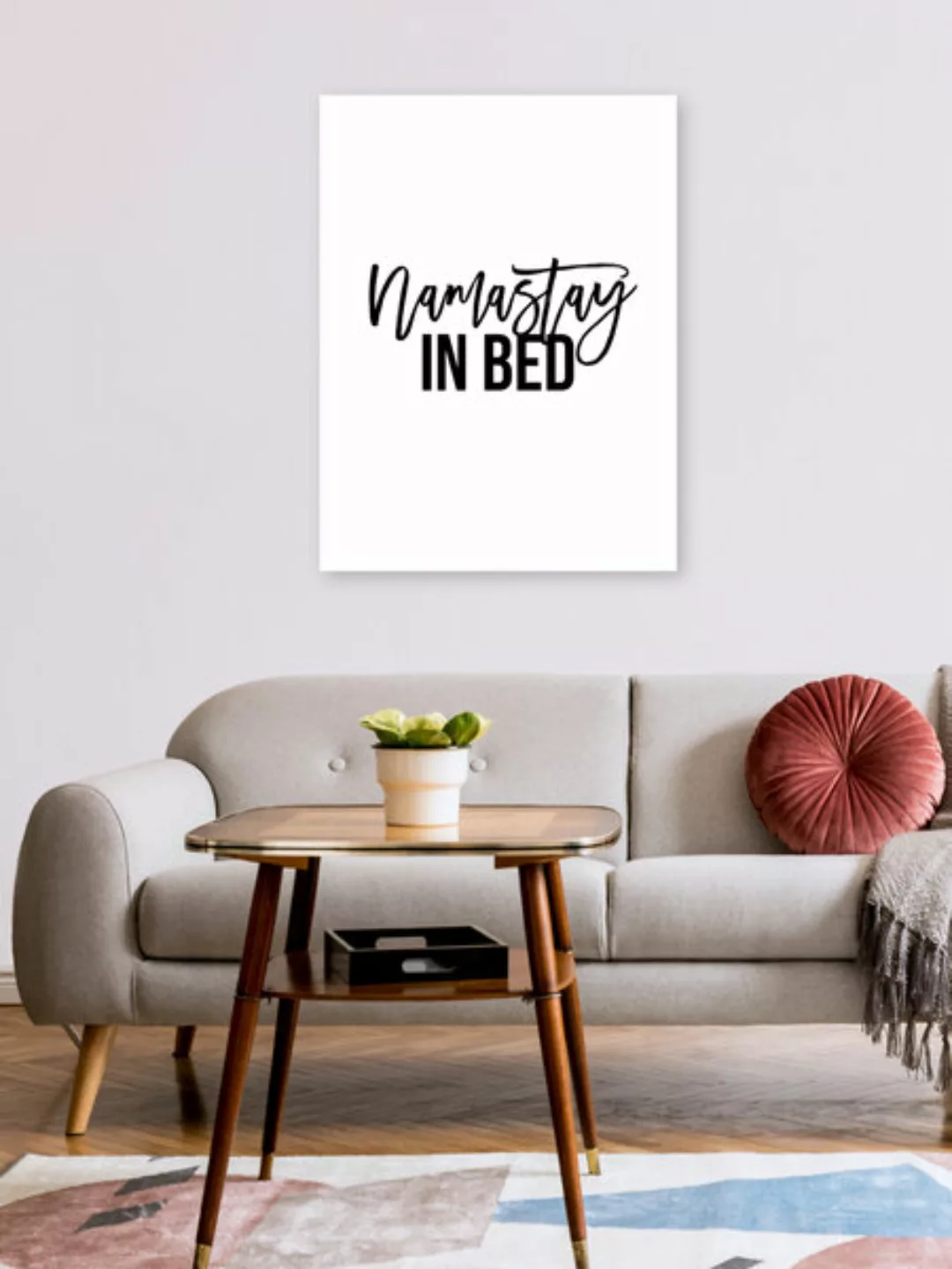 Poster / Leinwandbild - Namastay In Bed No7 günstig online kaufen