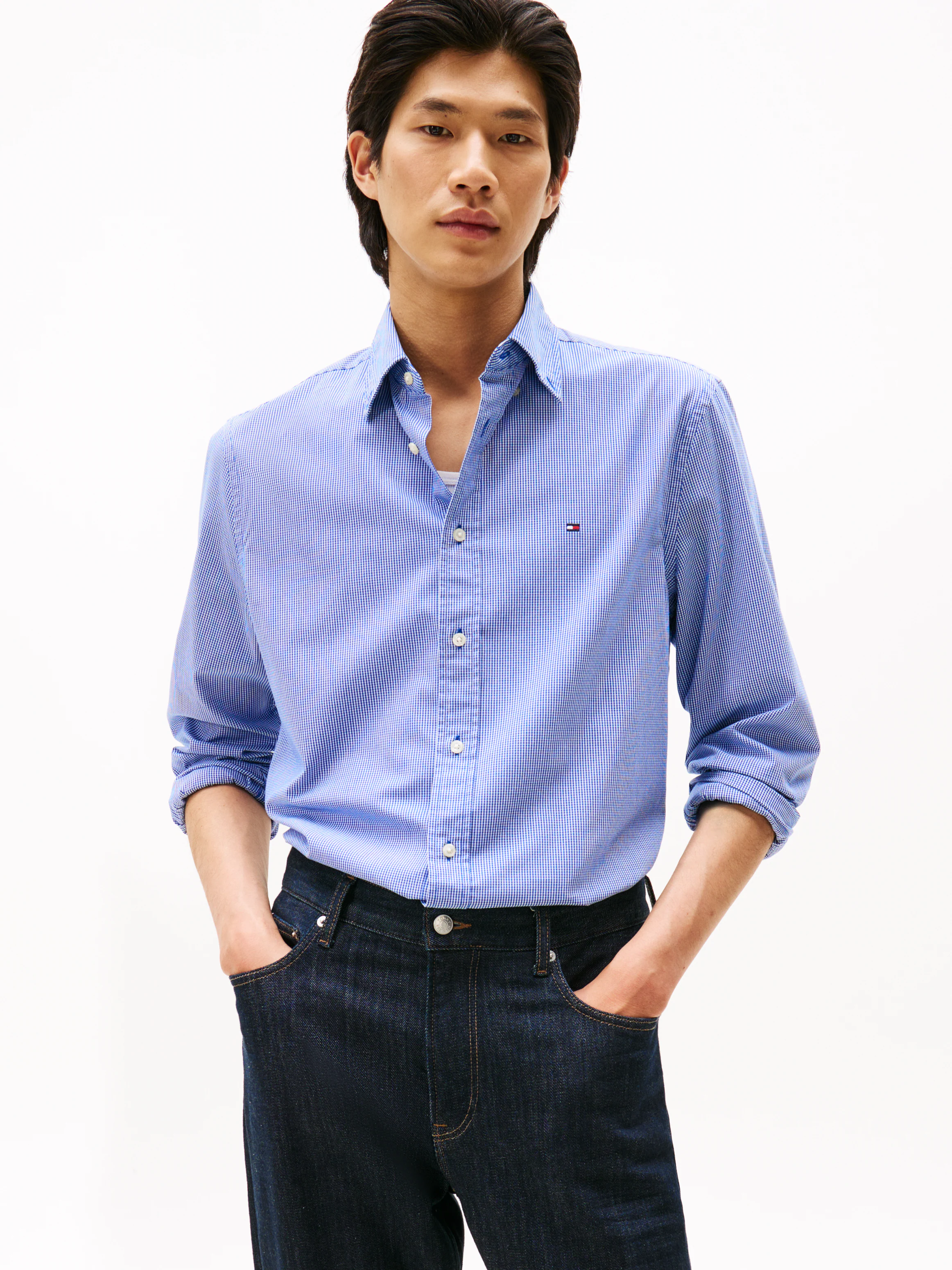 Tommy Hilfiger Langarmhemd "FLEX POPLIN MICRO GINGHAM", mit Vichy Karo, But günstig online kaufen