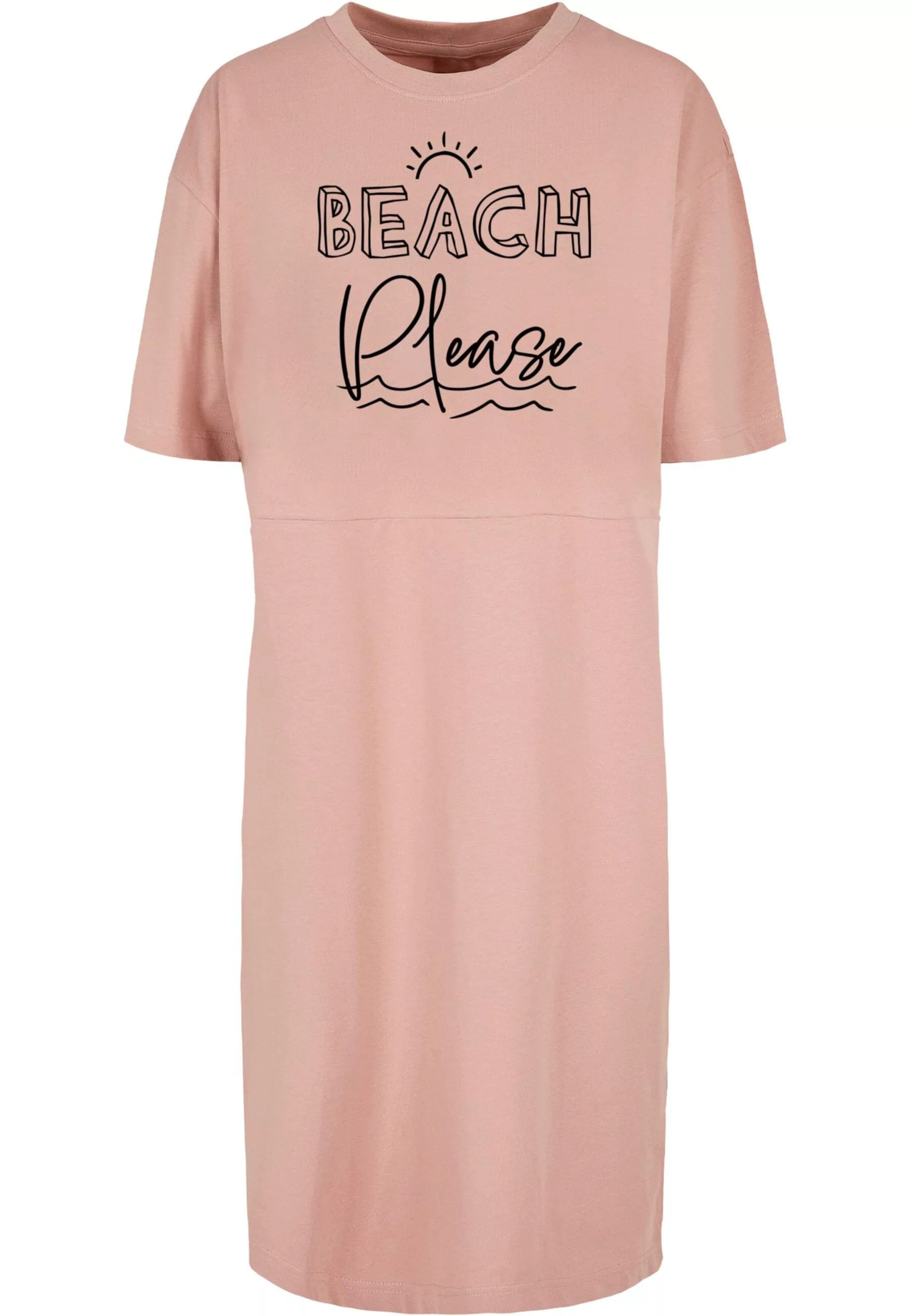 Merchcode Shirtkleid "Merchcode Damen Ladies Beach Please Oversized Slit Te günstig online kaufen