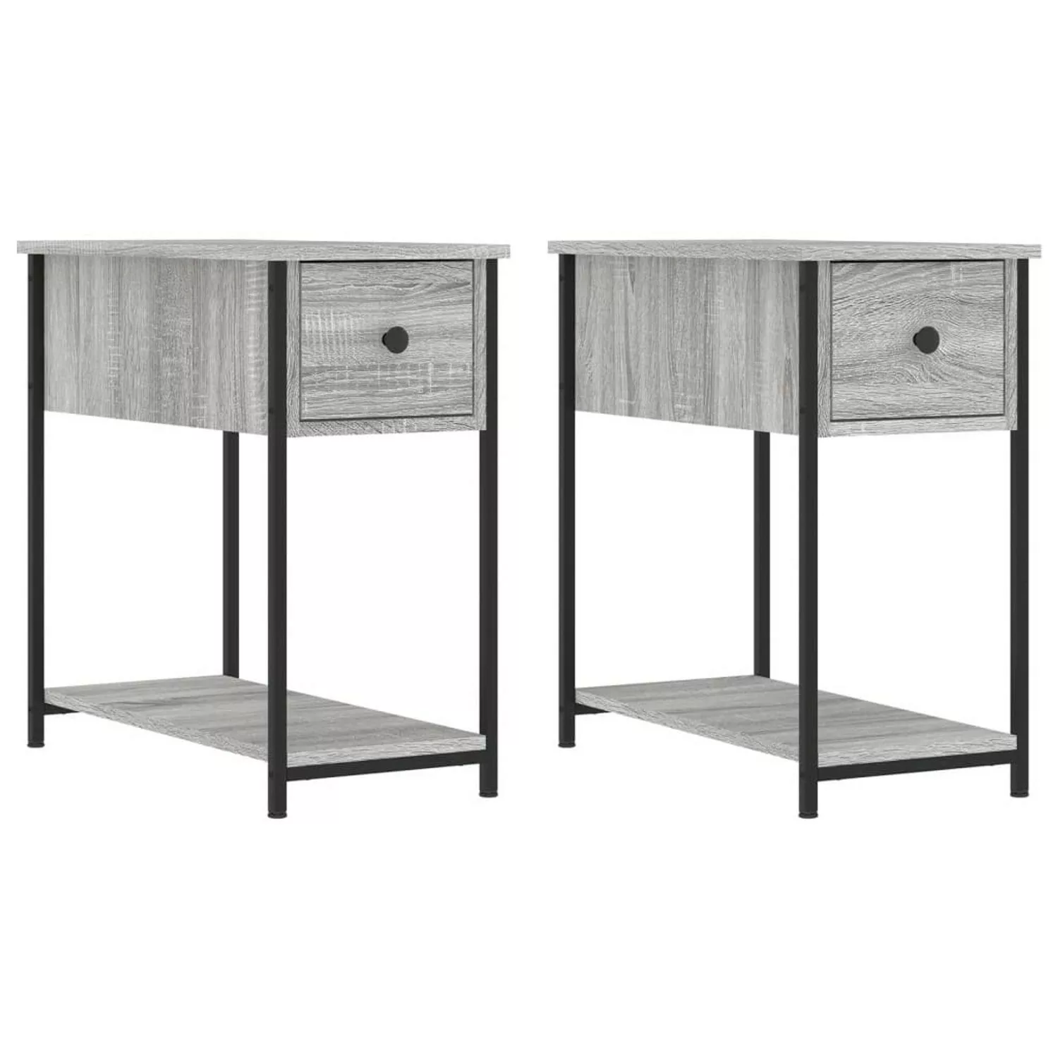 vidaXL Nachttische 2 Stk Grau Sonoma 30x60x60 cm Holzwerkstoff günstig online kaufen