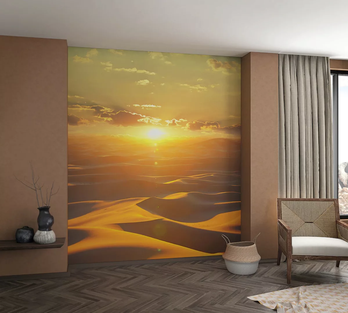 Marburg Vliestapete Dune DD Digitaldruck Orange-Braun 270 x 212 cm FSC® günstig online kaufen