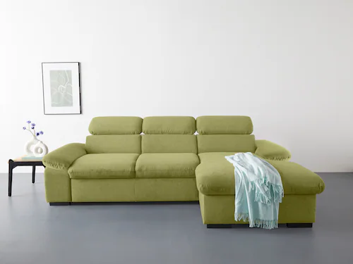 COTTA Ecksofa "Lola L-Form", (Set, mit Hocker), mit Hocker & Kopfteilfunkti günstig online kaufen