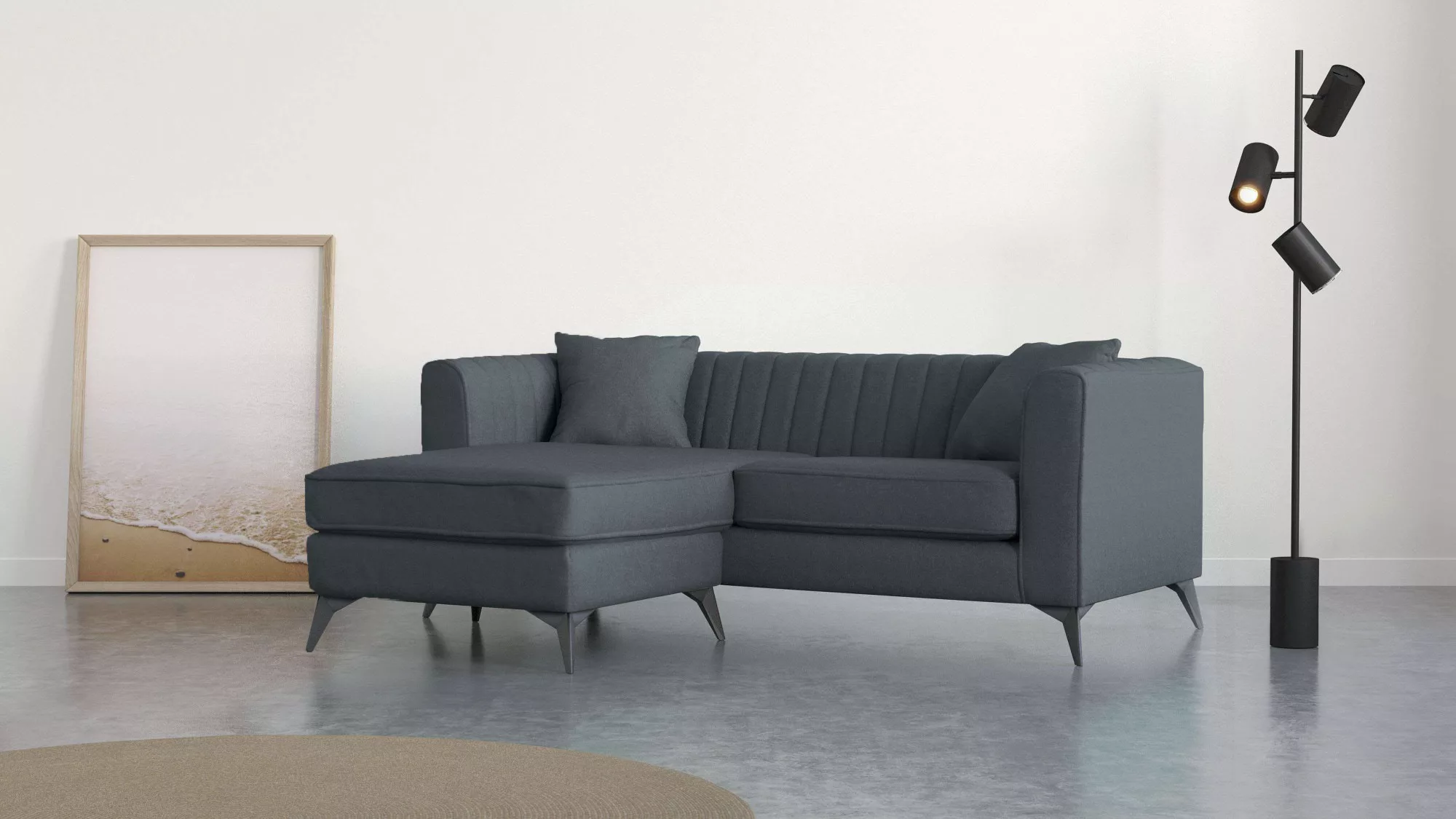 Places of Style Ecksofa »MATTHEW L-Form ideal für kleine Räume, Maße B/T/H: günstig online kaufen