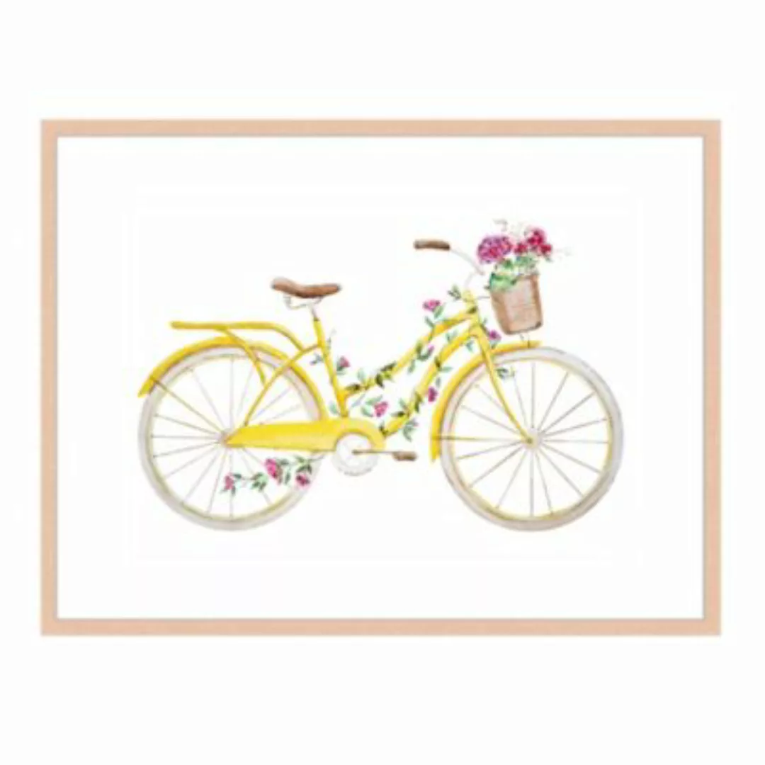 Milan Moon Wandbild Gelbes Fahrrad beige Gr. 30 x 40 günstig online kaufen