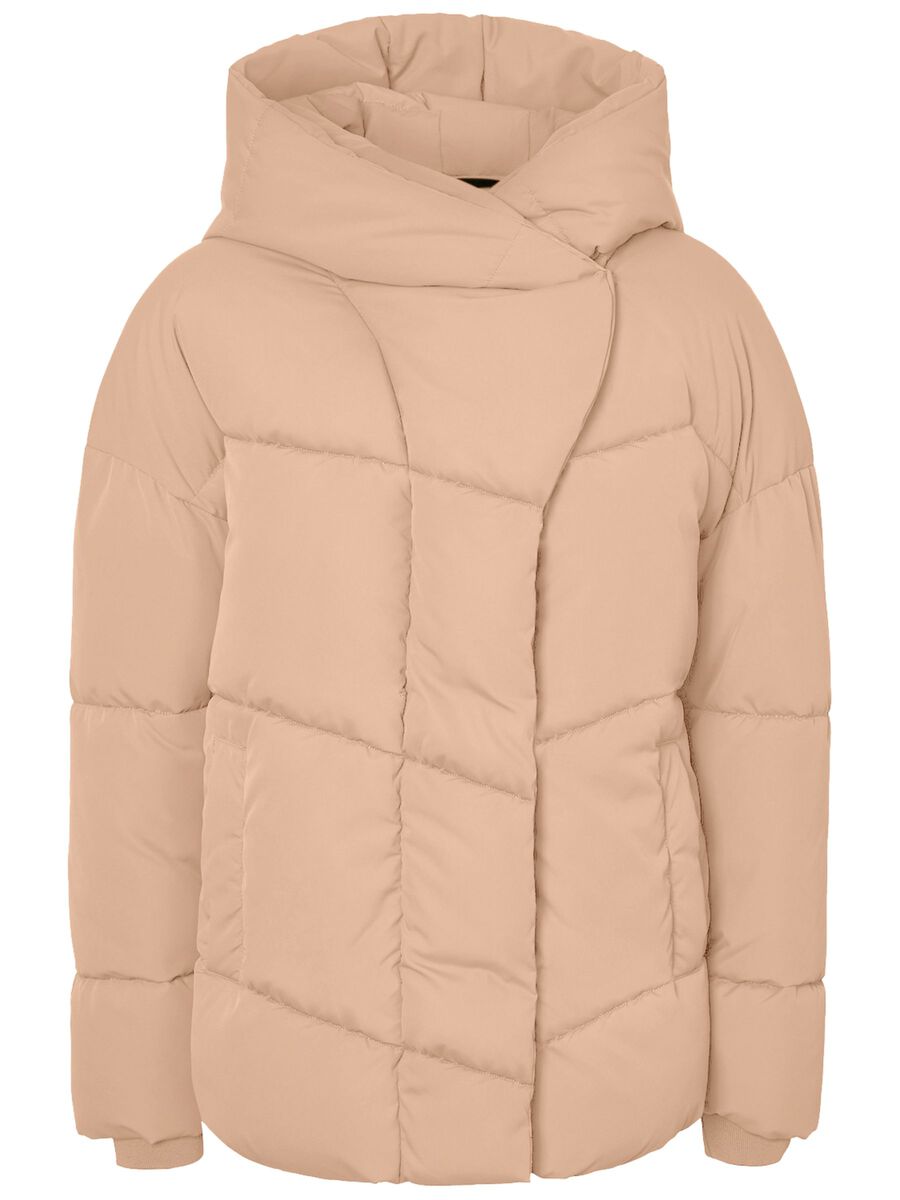 NOISY MAY Kurz Wattierte Jacke Damen Beige günstig online kaufen