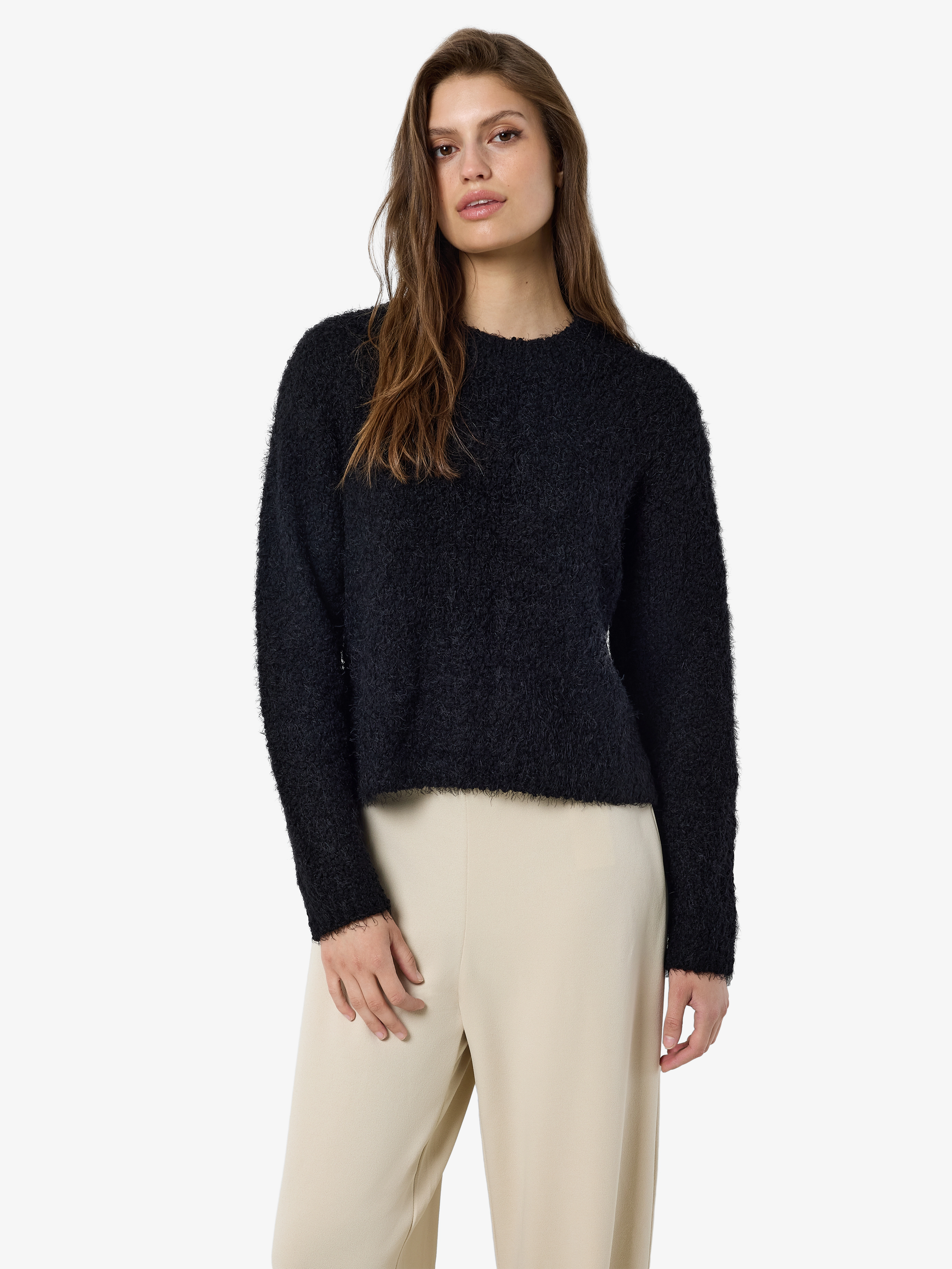 Noisy may Rundhalspullover "NMSASSY L/S O-NECK KNIT FWD NOOS" günstig online kaufen