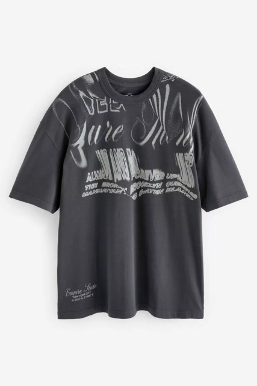 Next Print-Shirt EDIT Relaxed Fit marmoriertes T-Shirt mit Grafik (1-tlg) günstig online kaufen