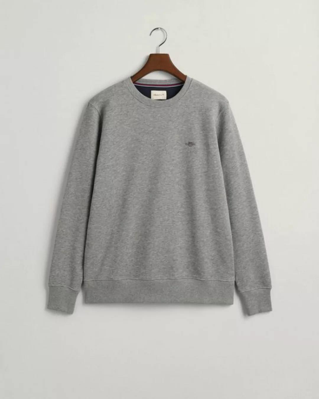 Gant Sweatshirt REG SHIELD C-NECK SWEAT, GREY MELANGE günstig online kaufen