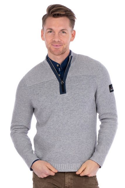 Spieth & Wensky Strickpullover Strickpullover Herren - ANTONIUS - grau mela günstig online kaufen