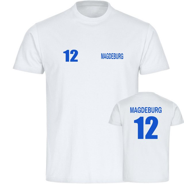 multifanshop T-Shirt Herren Magdeburg - Trikot Nummer 12 - Männer günstig online kaufen