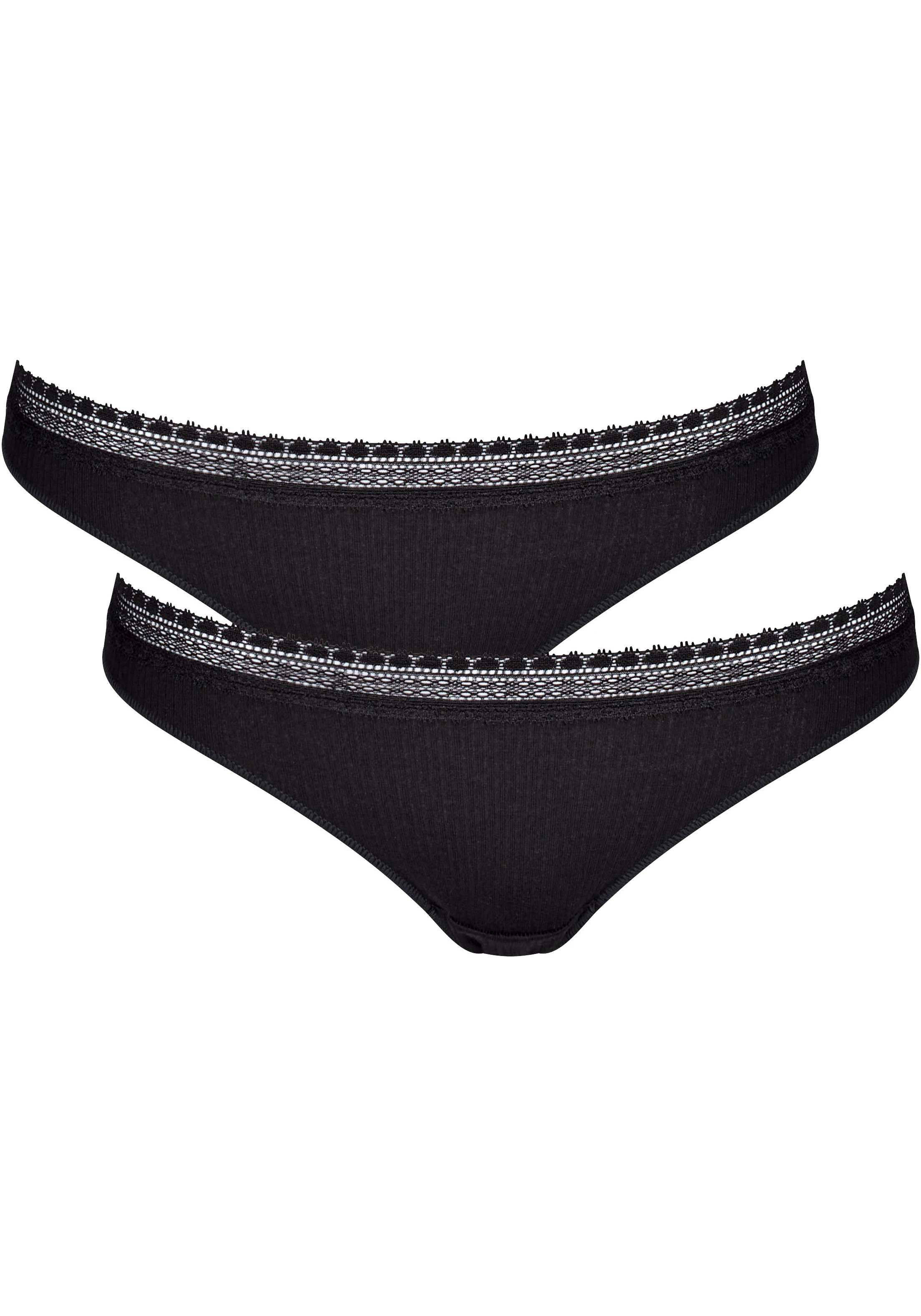 sloggi Brasilslip "GO Ribbed", (2er Pack), Feinripp, Stretch-Spitze, bequem günstig online kaufen