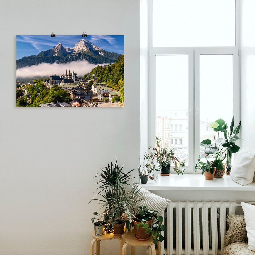 Artland Wandbild "Watzmannblick Berchtesgaden", Deutschland, (1 St.), als L günstig online kaufen