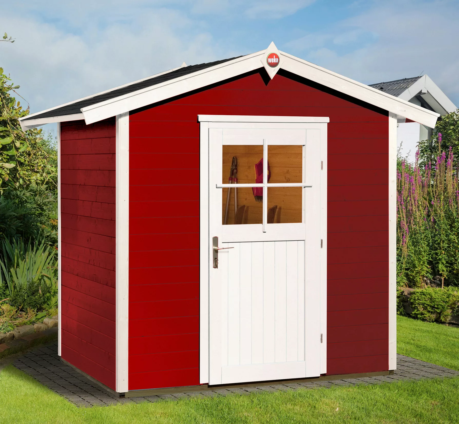 Weka Holz-Gartenhaus Gartenhaus 223 Satteldach Lasiert 178 cm günstig online kaufen