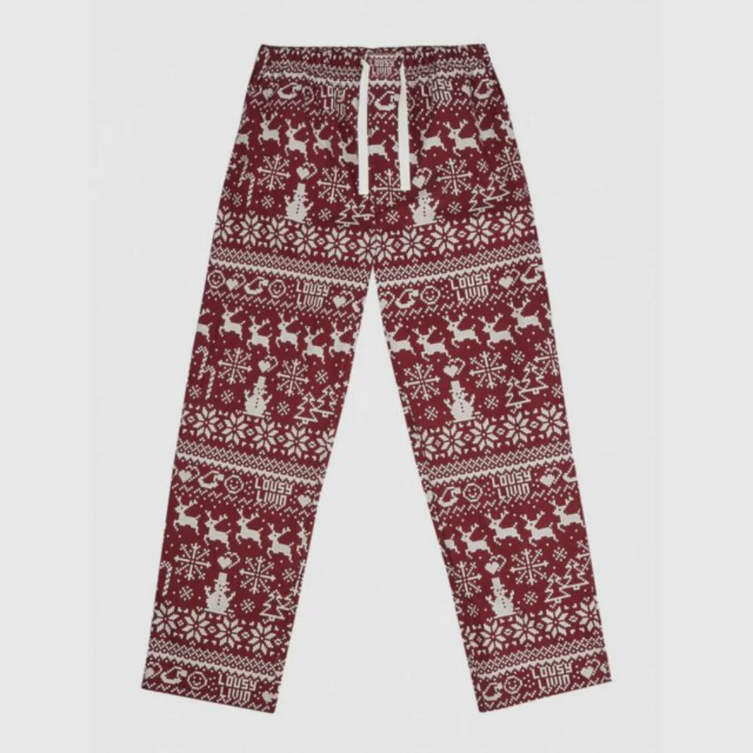 Lousy Livin Pyjamahose Lousy Livin Pyjama Pants "Scandi" Burgundy S (Schlaf günstig online kaufen