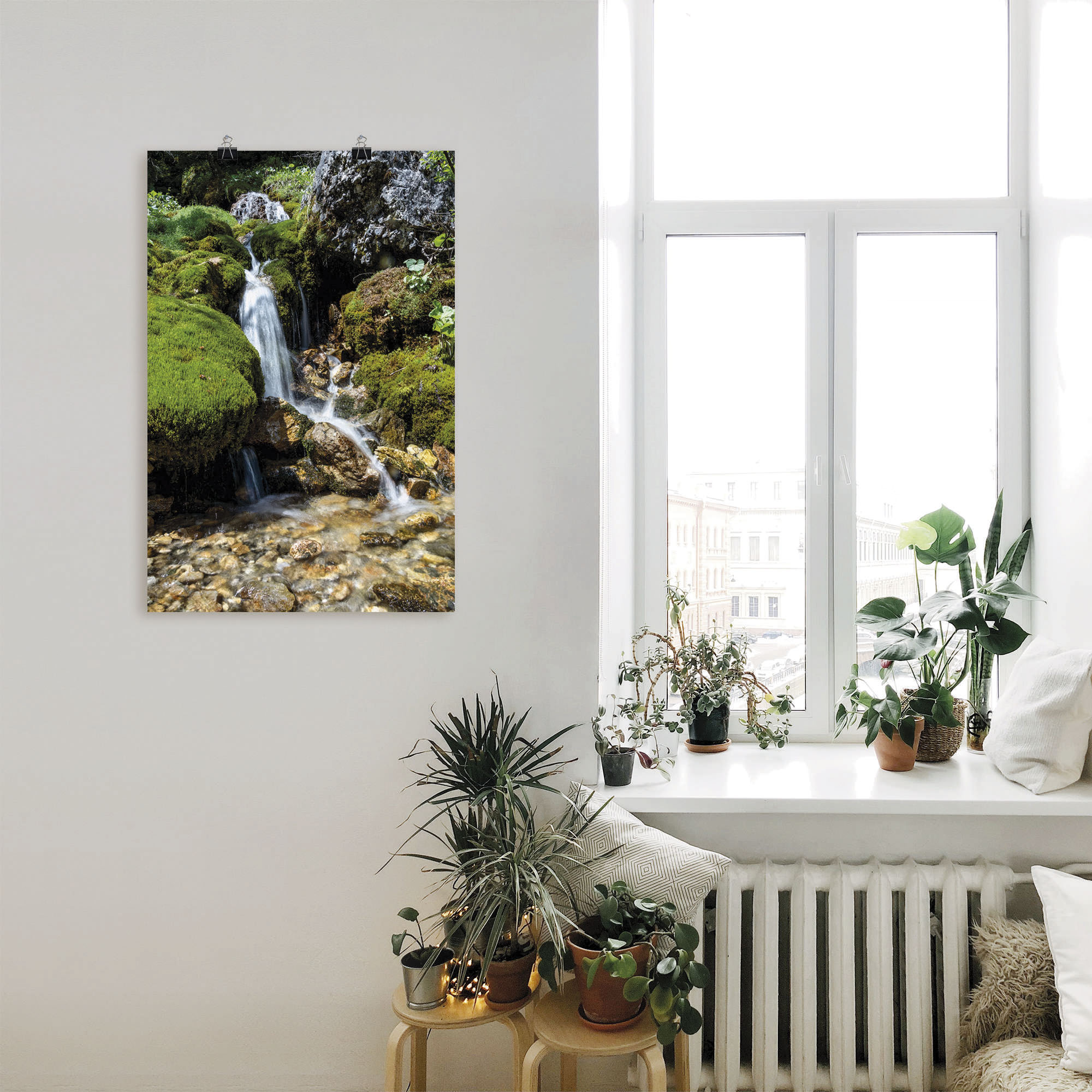 Artland Wandbild »Kleiner Wasserfall in den Bergen«, Gewässer, (1 St.), als günstig online kaufen