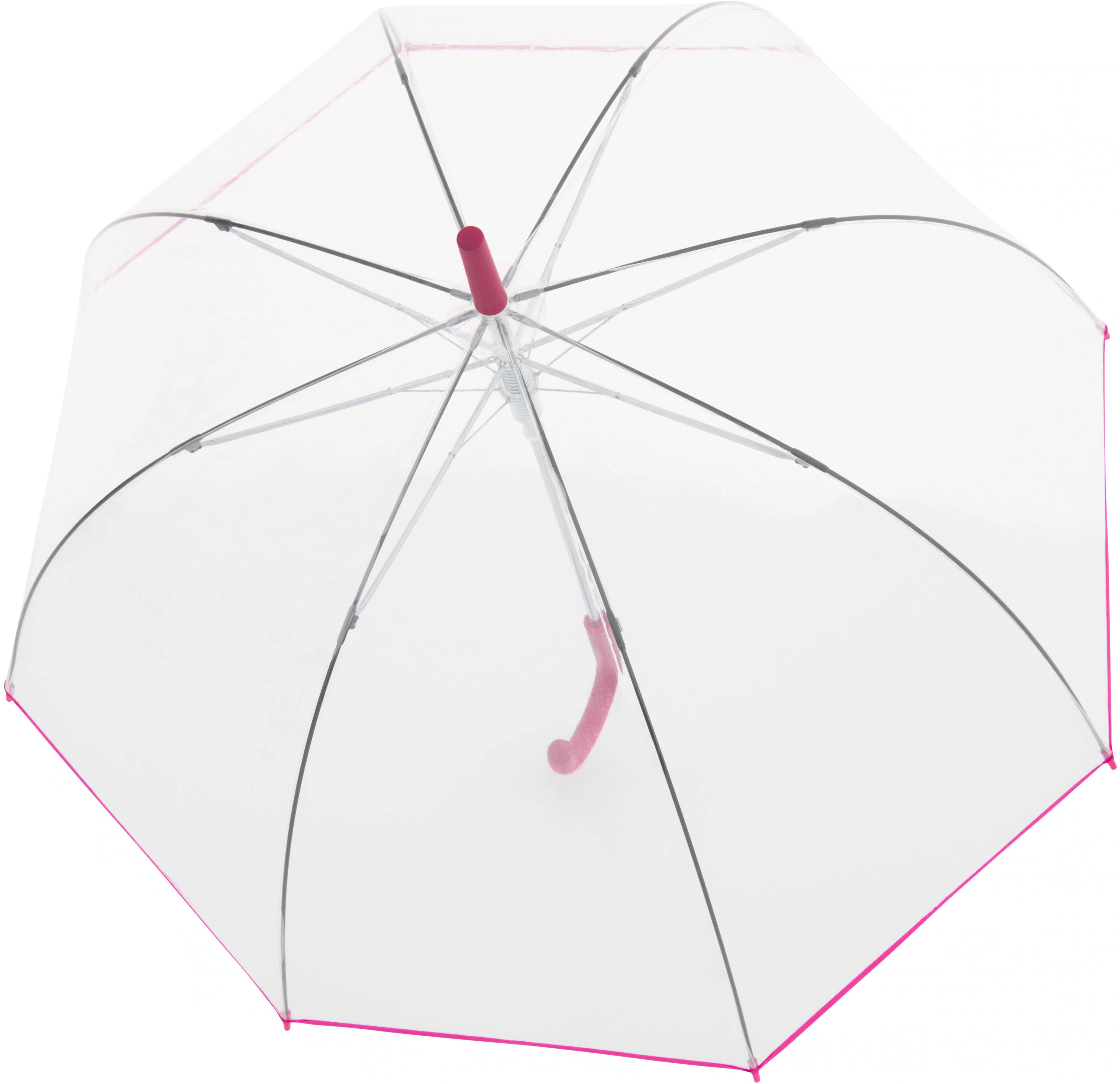 doppler Stockregenschirm "Nizza Automatik, Transparent pink" günstig online kaufen