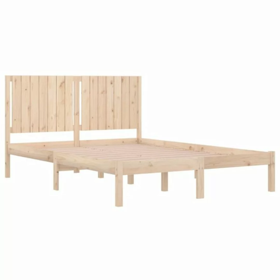 furnicato Bettgestell Massivholzbett ohne Matratze 160x200 cm Kiefernholz ( günstig online kaufen