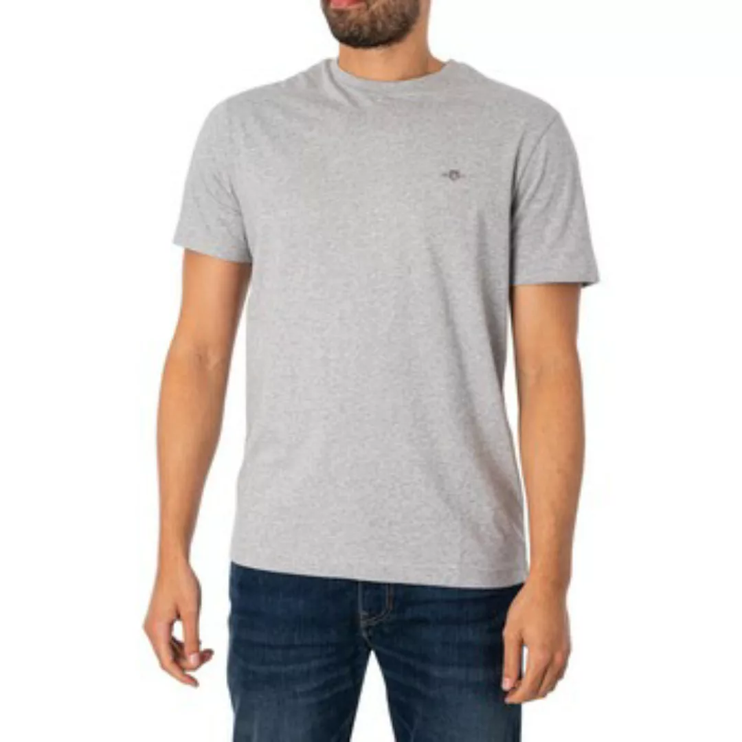 Gant T-Shirt SLIM SHIELD V-NECK T-SHIRT mit einer kleinen Logostickerei auf günstig online kaufen