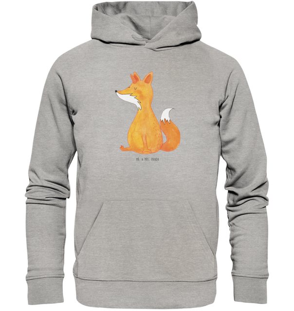 Mr. & Mrs. Panda Hoodie Größe XXL Einhorn Fuchs - Heather Grey - Geschenk, günstig online kaufen