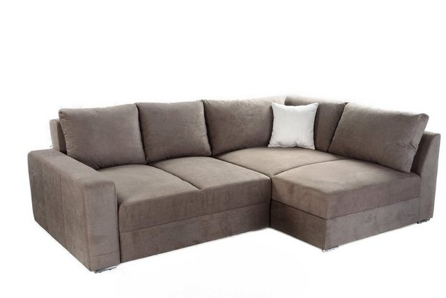 luma-home Ecksofa 15108, Dauerschläfer 260x181 cm mit 2 Bettkästen, Ottoman günstig online kaufen