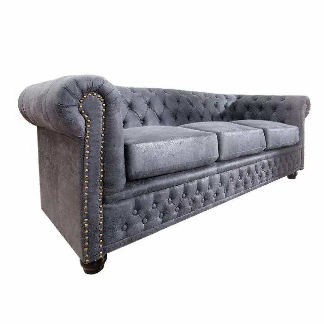 riess-ambiente Sofa CHESTERFIELD 200cm antik grau, Einzelartikel 1 Teile, W günstig online kaufen